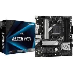 ASRock A520M Pro4 Micro-ATX AM4 Motherboard - Unmatched Performance & Reliability - Model 4710483932076
